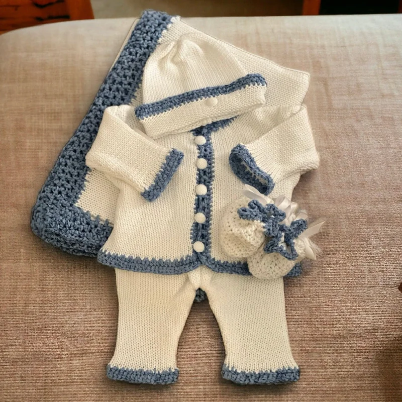 Crochet Denim Set Casual Mini Denim