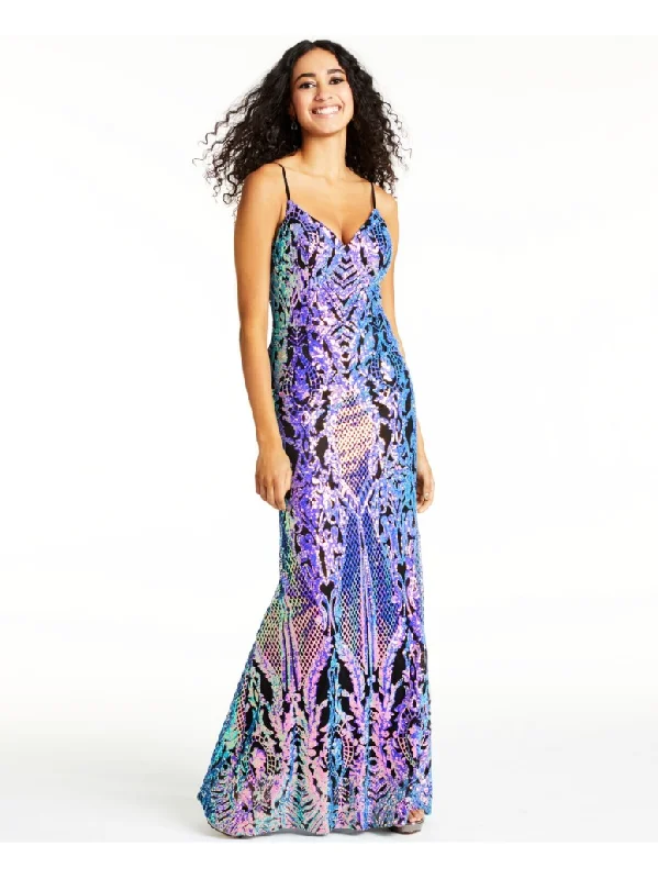 3 - city studio multicolor sequin mermaid gown Sequin Dress Fashion