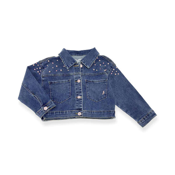 Embellished Denim Jacket Classic Blue Denim Skirt