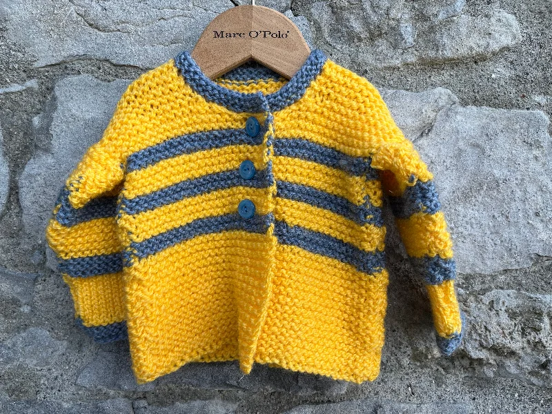 Yellow knitted cardigan  3-6m (62-68cm) Soft Knit Pullover