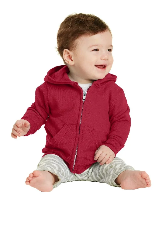 Port & Company Infant Core Fleece Full-Zip Hooded Sweatshirt. CAR78IZH Long Hoodie Sweatshirt