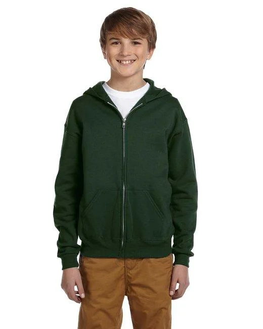 Jerzees Youth 8 oz. NuBlend  Fleece Full-Zip Hooded Sweatshirt 993B Hoodie Sweatshirt Trend