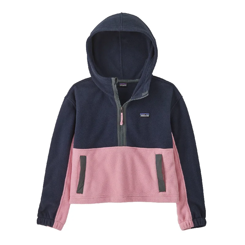 Kids' Microdini Cropped Hoody Pullover Button-up Pullover Sweater