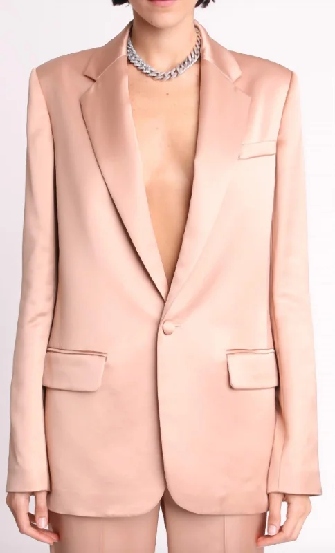 Dakota Satin Tailored Jacket In Sirocco Blazer Dress for Women