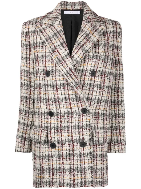 Marton Double Breasted Blazer In Multi Women’s Blazer Collection