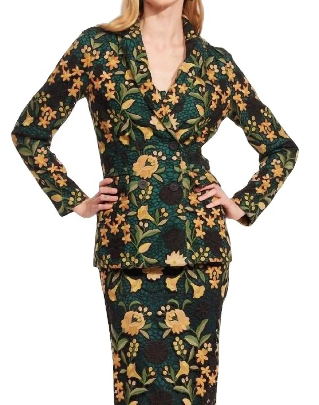 Alexey Jacket In Harvest Bloom Elegant Blazer Dress