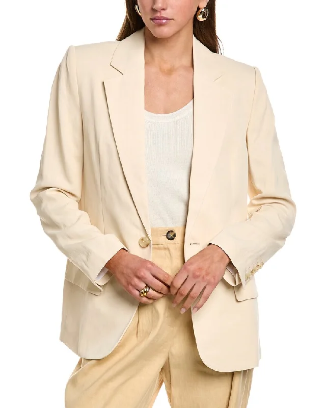 A.L.C. Arlo II Linen-Blend Jacket Blazer with Pockets