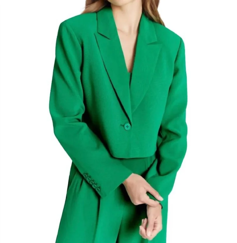 Reggie Crop Blazer In Jungle Chic Blazers for Women