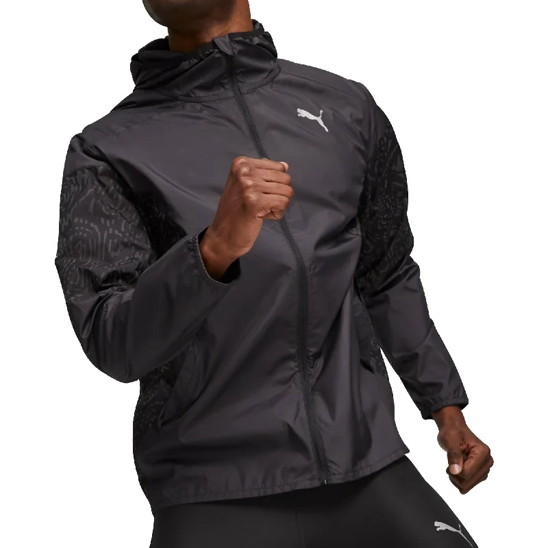 Puma Lightweight Mens Running Jacket - Black Women's Gucci jackets