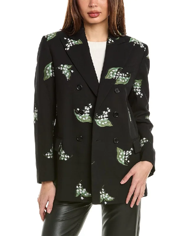 RED Valentino Wool-Blend Jacket Classic Blazer Style