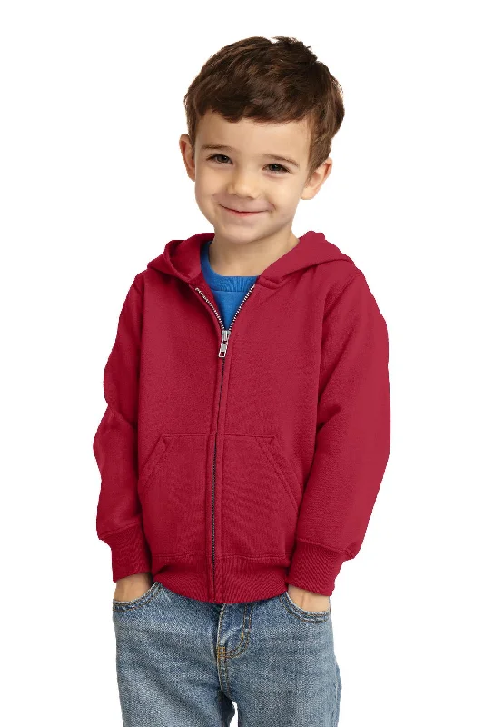 Port & Company Toddler Core Fleece Full-Zip Hooded Sweatshirt. CAR78TZH Fleece Hoodies & Sweatshirts