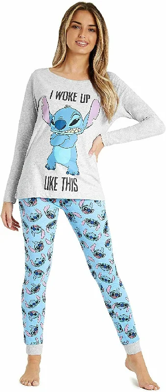 Disney Lilo & Stitch Ladies Pyjama Ser - Long Sleeve Top & Leggings Classic pajama sets