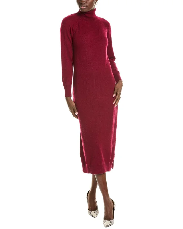 Brodie Cashmere Wool & Cashmere-Blend Luxe Roll Neck Dress Best sweaters for cold weather