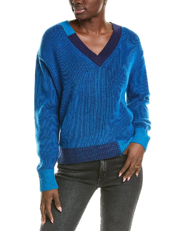 Brodie Cashmere Wool & Cashmere-Blend Plaited Color Pop Jumper Classic sweaters