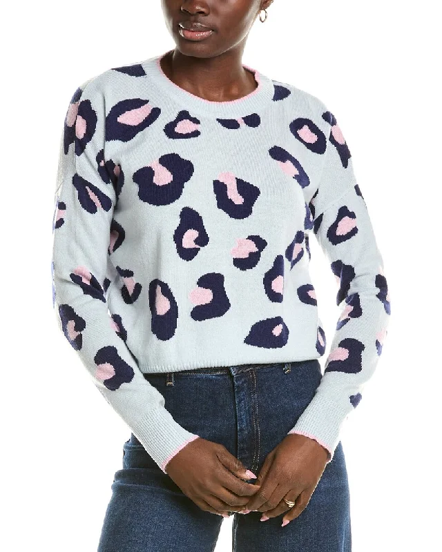 Brodie Cashmere Wool & Cashmere-Blend Intarsia Leopard Jumper Stretchable sweaters