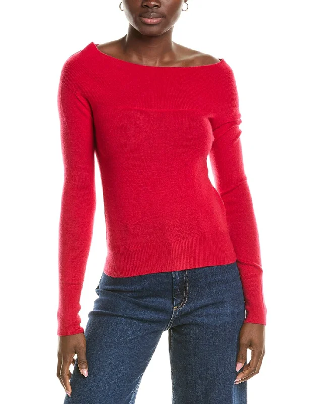 Brodie Cashmere Wool & Cashmere-Blend Off The Shoulder Jumper Streetwear sweaters