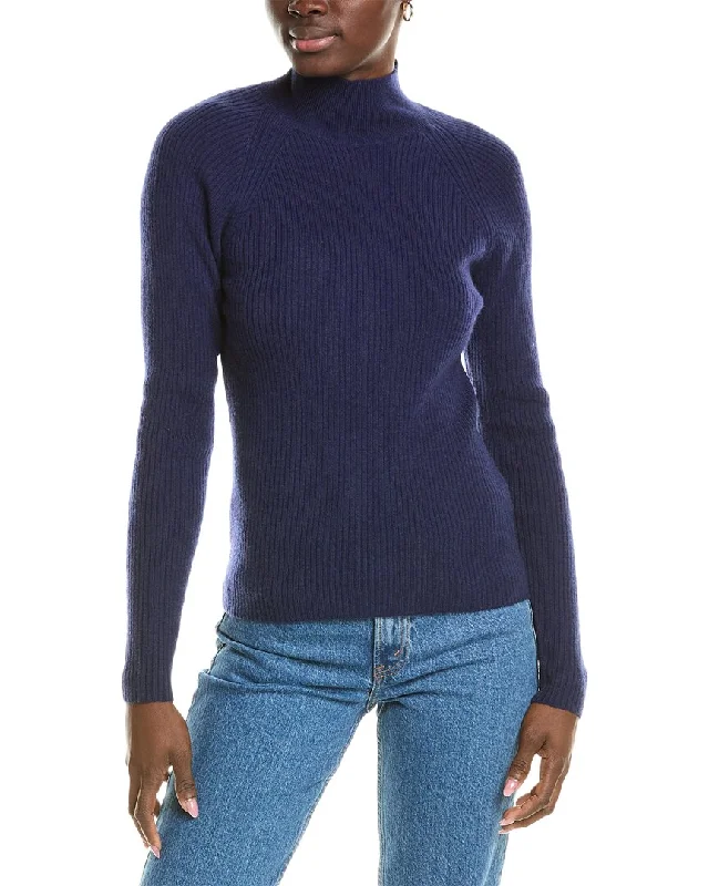 Brodie Cashmere Wool & Cashmere-Blend Skinny Mock Neck Jumper Lightweight sweaters for spring