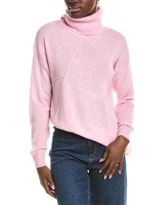 Brodie Cashmere Wool & Cashmere-Blend Asymmetrical Mock Neck Jumper Women's sweaters