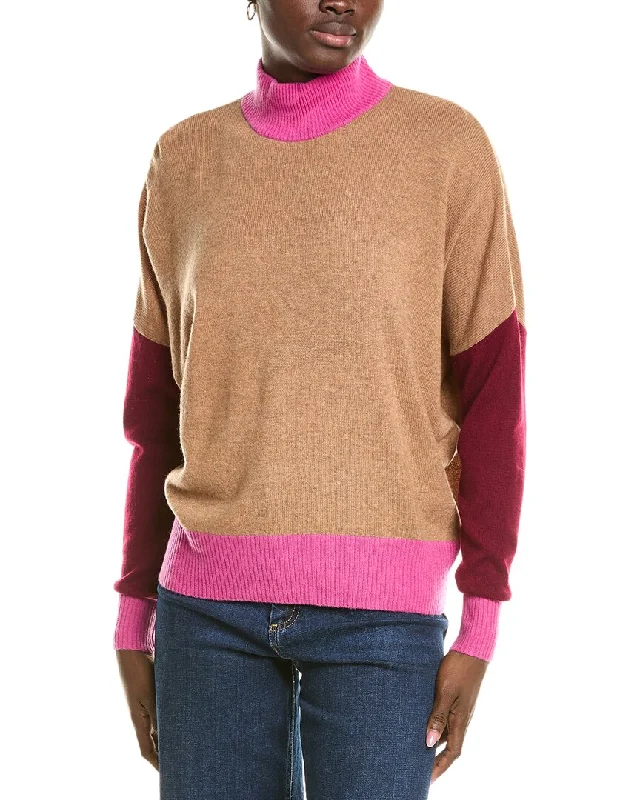 Brodie Cashmere Wool & Cashmere-Blend Color Block Jumper Minimalist sweaters