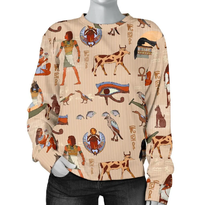 Egyptian Print Pattern Women's Sweatshirt Must-have sweaters for this season