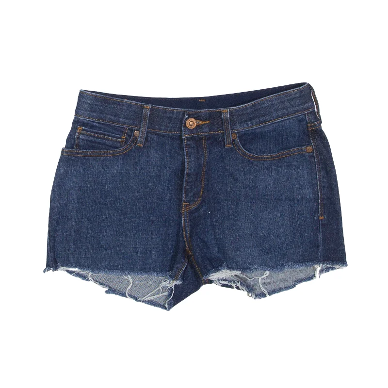 LEVI'S 525 Raw Hem Denim Shorts Blue Regular Womens S W28 Women's sweaters