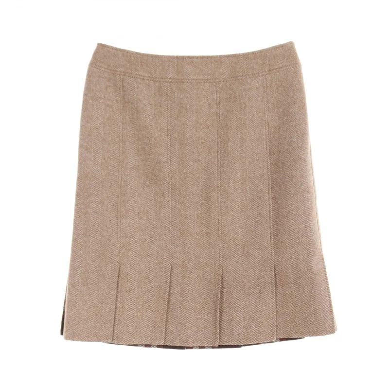 Burberry Wool Cashmere Skirt Beige Pleated unclassified skirts