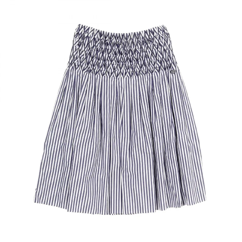 Chanel Cotton Smocking Skirt Preppy unclassified skirts