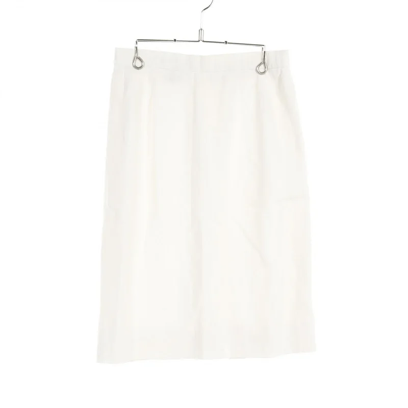 Hermes Women's Skirt White Fabric Tiered unclassified skirts