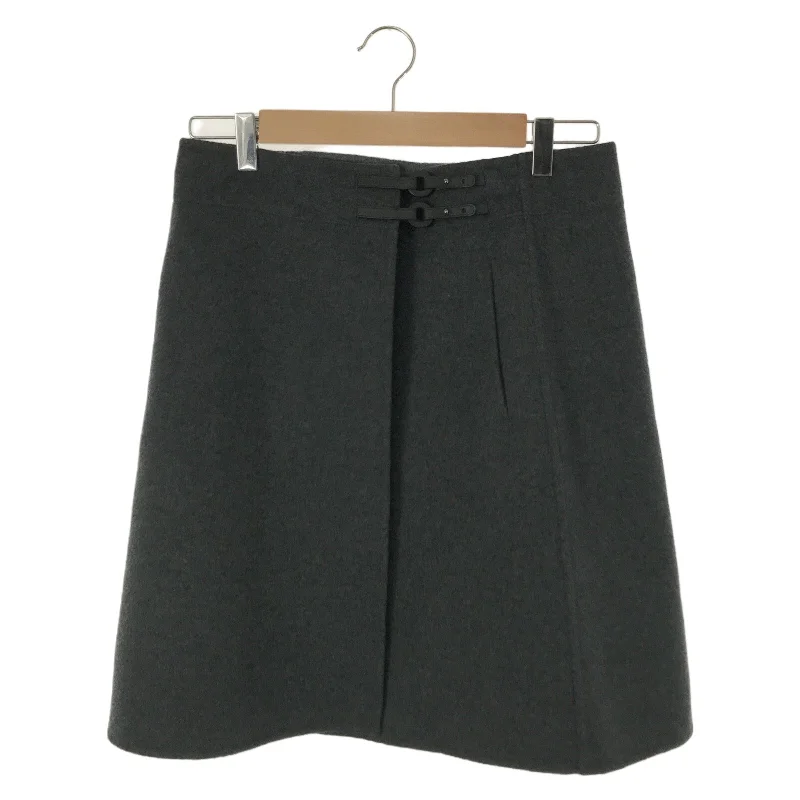 Loro Piana Cashmere Wrap Skirt Gray Polka dot unclassified skirts