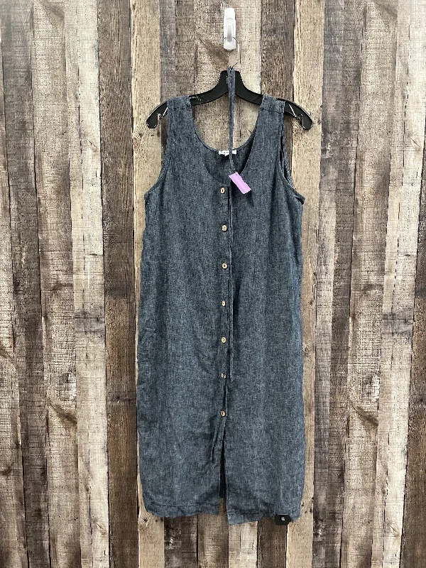 Blue Denim Dress Casual Midi Cme, Size M Zara midi dresses