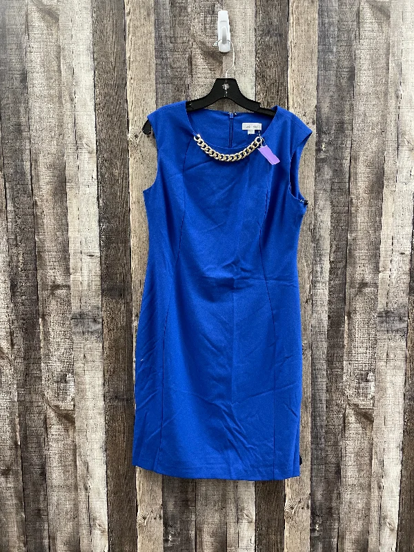 Blue Dress Casual Midi Calvin Klein, Size L High-end midi dresses