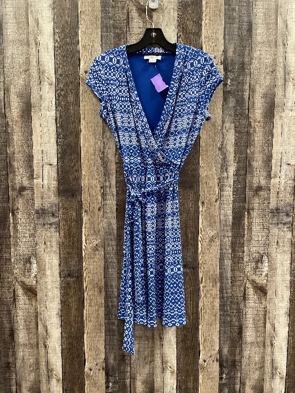 Blue Dress Casual Midi Liz Claiborne, Size S Best midi dresses for tall women