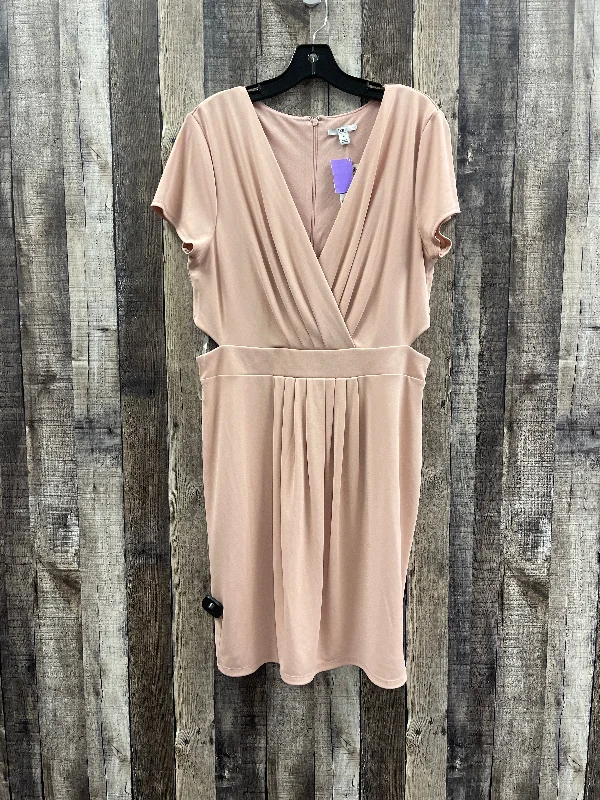 Pink Dress Casual Midi Bar Iii, Size Xl Street style midi dresses