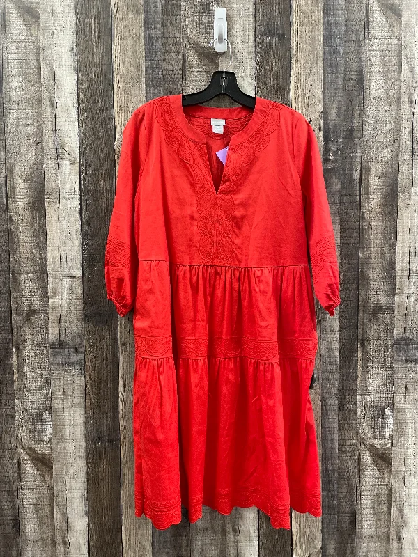 Red Dress Casual Midi Chicos, Size S Fashion Nova midi dresses