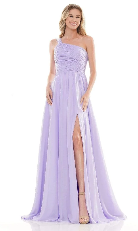 Colors Dress - 2714 Scarf Cascade One Shoulder Gown Best party dresses for cocktail parties