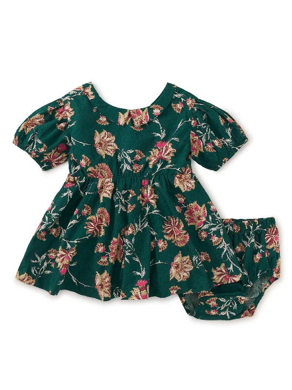 Puff Sleeve Baby Collar Dress - Salma Floral Ruffled floral dresses