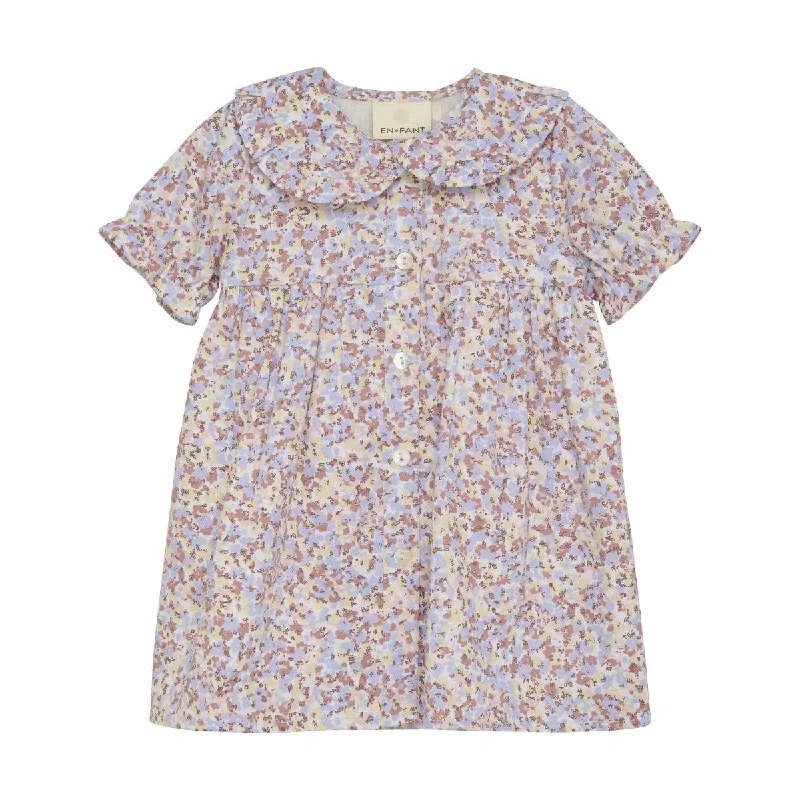 Woven Dress - Periwinkle Floral Birthday floral dresses