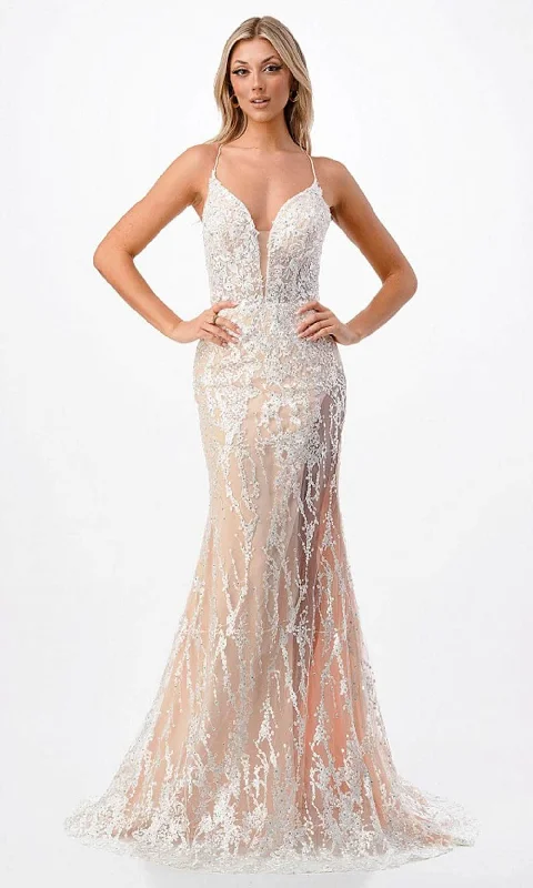 Aspeed Design P2211 - Sleeveless Plunging Neck Prom Dress Cocktail unclassified dresses