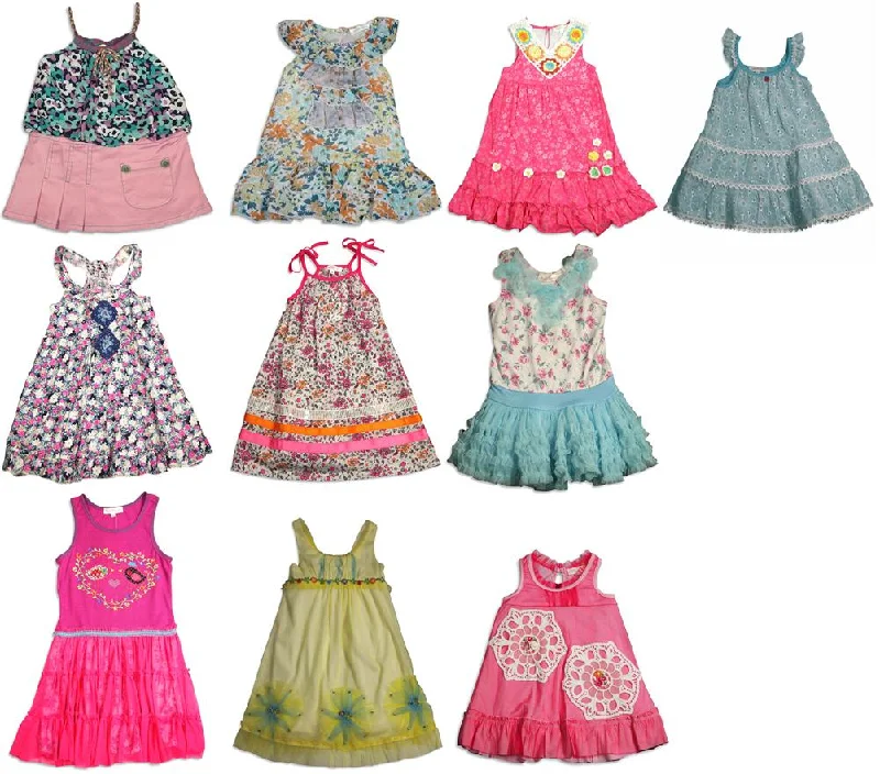 Baby Sara Toddler & Girls Sleeveless Dresses- Assorted Fabrics / Styles / Colors, 24671 Color block unclassified dresses