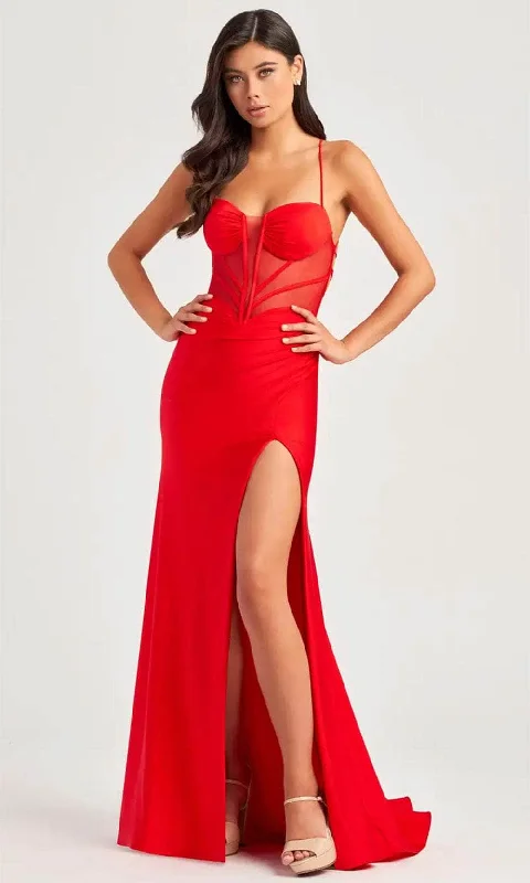 Colette By Daphne CL5140 - Illusion Corset Prom Dress Chiffon unclassified dresses