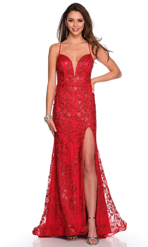 Dave & Johnny 11203 - Cutout Back Glitter Prom Gown Best-selling unclassified dresses