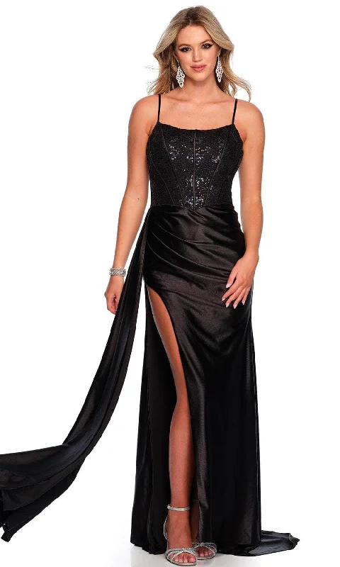 Dave & Johnny 11458 - Sleeveless Scoop Neck Gown High-low unclassified dresses