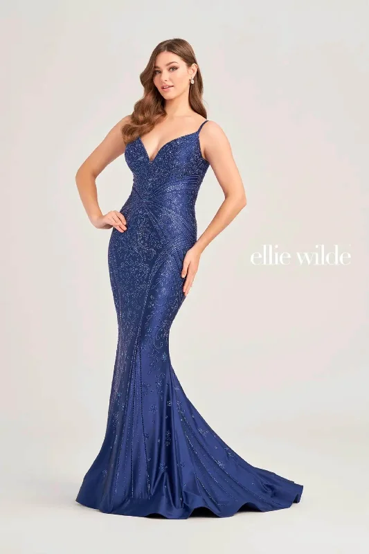 Ellie Wilde EW35002 - Fitted Embellished Evening Dress Embroidered unclassified dresses