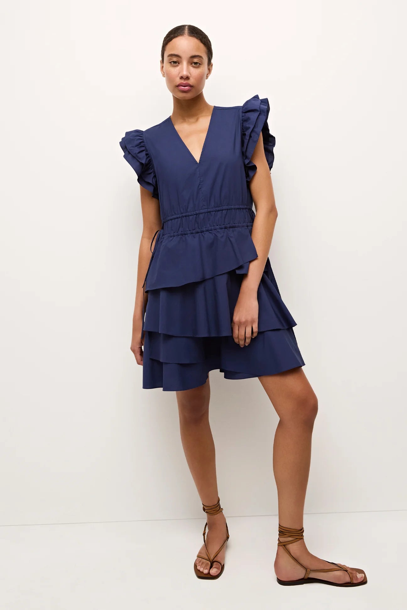 Genette Dress Navy Embroidered unclassified dresses