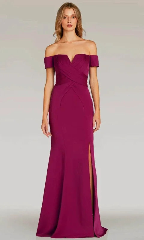 Gia Franco 12310 - Off Shoulder Evening Dress with Slit Chiffon unclassified dresses