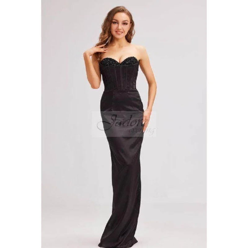 J'Adore Dresses J23011 - Strapless Corset Gown Cotton unclassified dresses