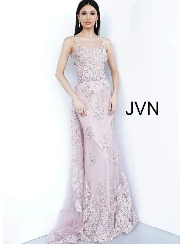 Jovani JVN2444A - Sleeveless Embroidered Prom Dress Mesh unclassified dresses