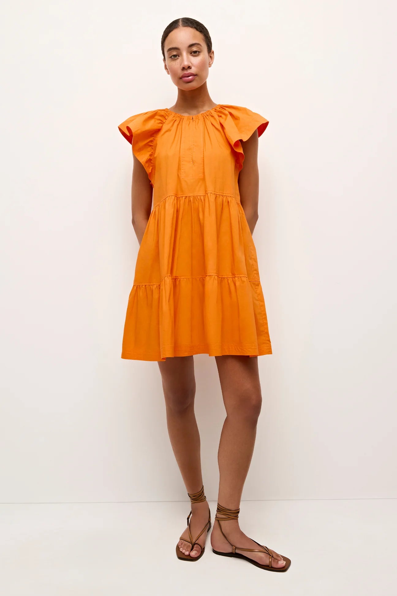 Kara Dress Tangerine Denim unclassified dresses