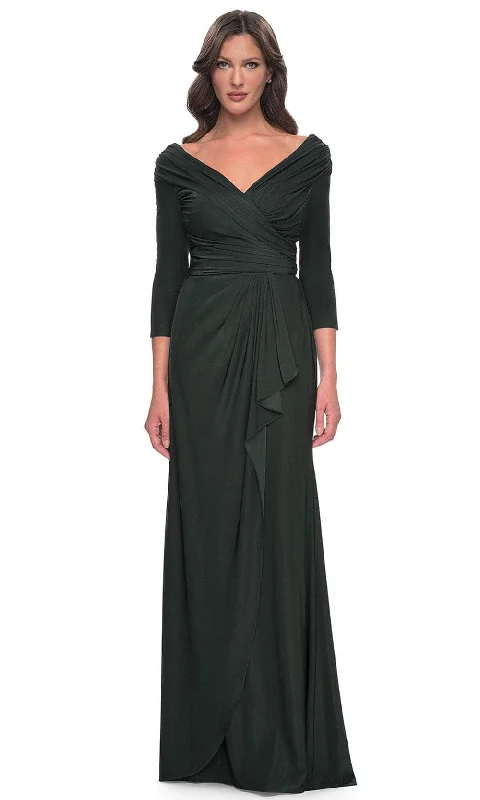 La Femme 30845 - Draped Sash Evening Dress Open-back unclassified dresses