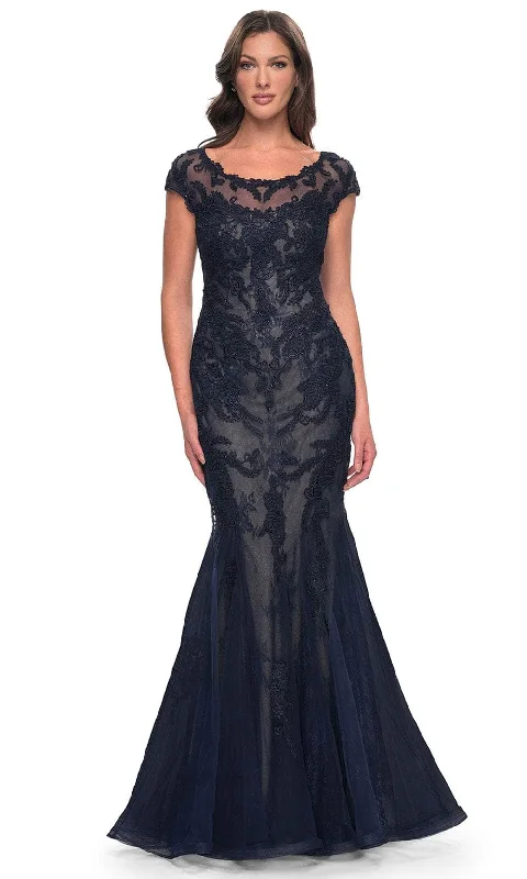 La Femme 30876 - Embellished Mermaid Gown Holiday unclassified dresses